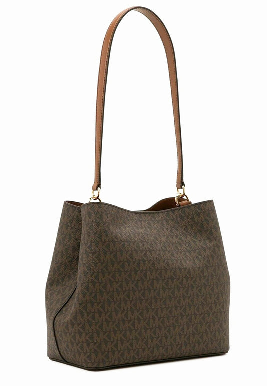 Michael Kors Pratt Medium Bucket Shoulder Bag - Brown