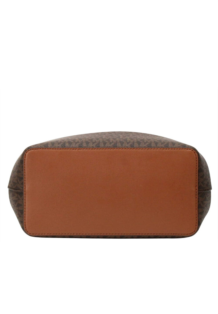 Michael Kors Pratt Medium Bucket Shoulder Bag - Brown