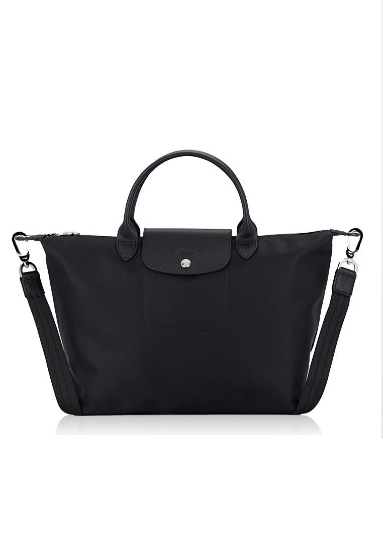 Longchamp Le Pliage Neo Medium Top Handle Handbag - Black/Black