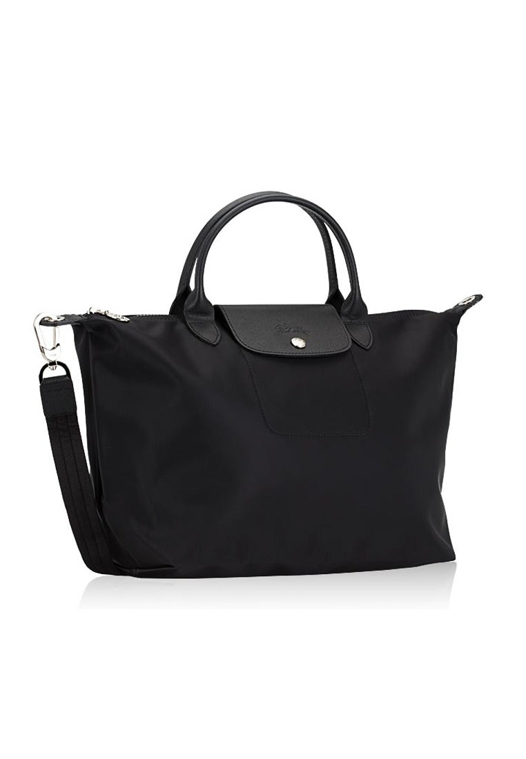 Longchamp Le Pliage Neo Medium Top Handle Handbag - Black/Black