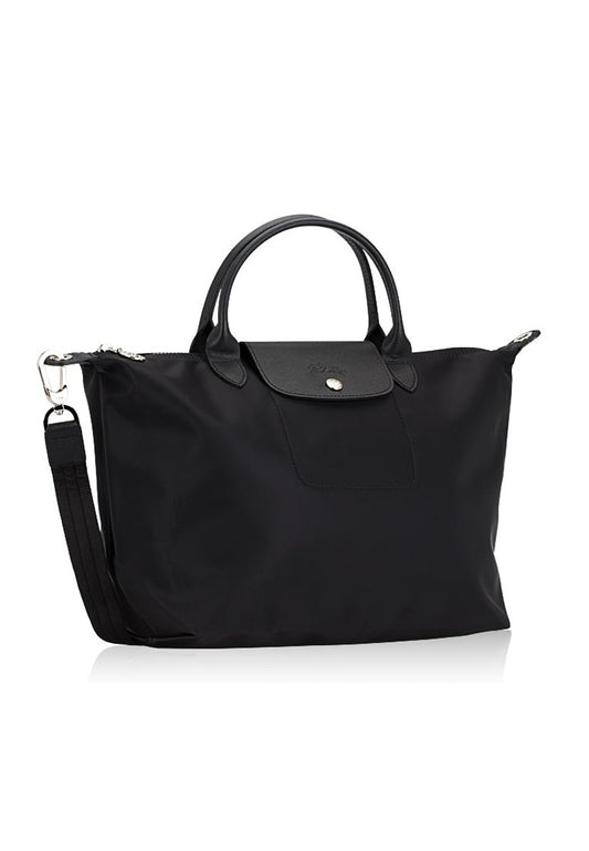 Longchamp Le Pliage Neo Medium Top Handle Handbag - Black/Black
