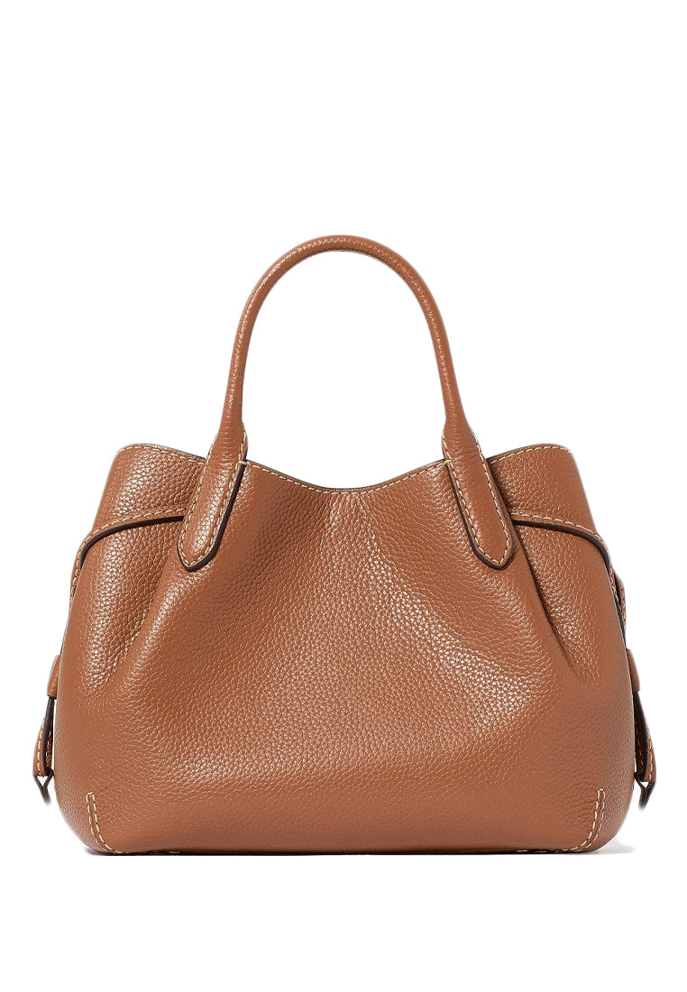 Kate Spade Dumpling Small Satchel With Pick Stitch - Brown