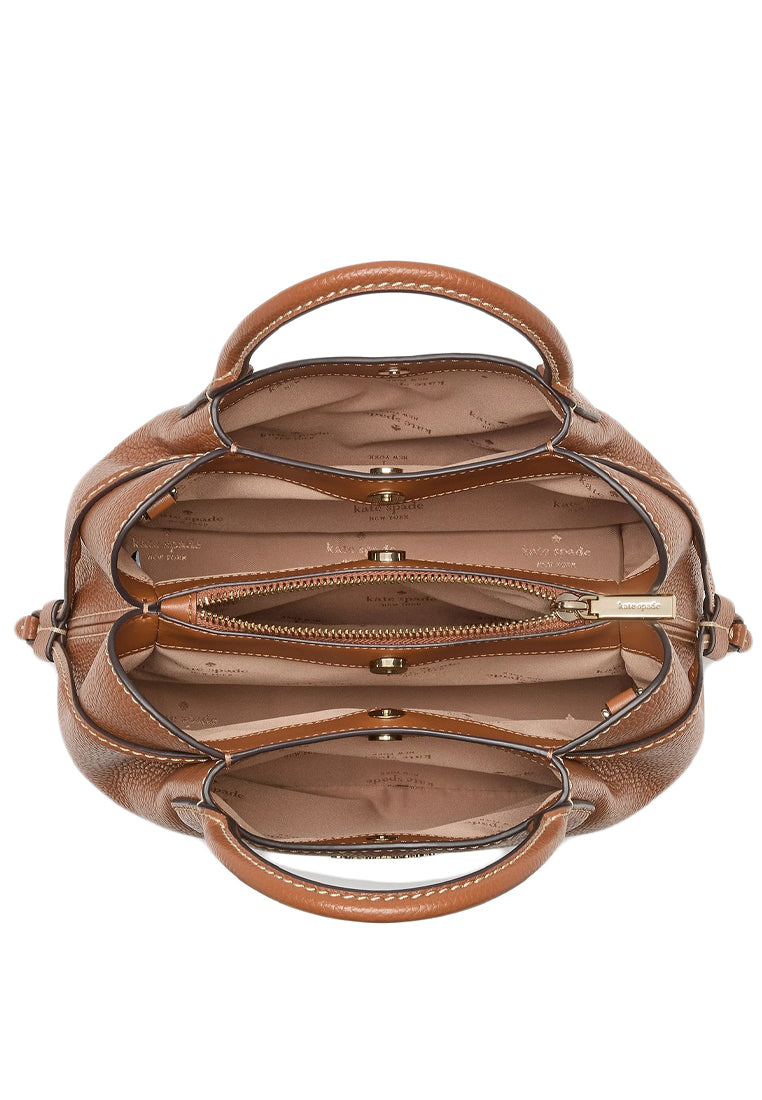 Kate Spade Dumpling Small Satchel With Pick Stitch - Brown