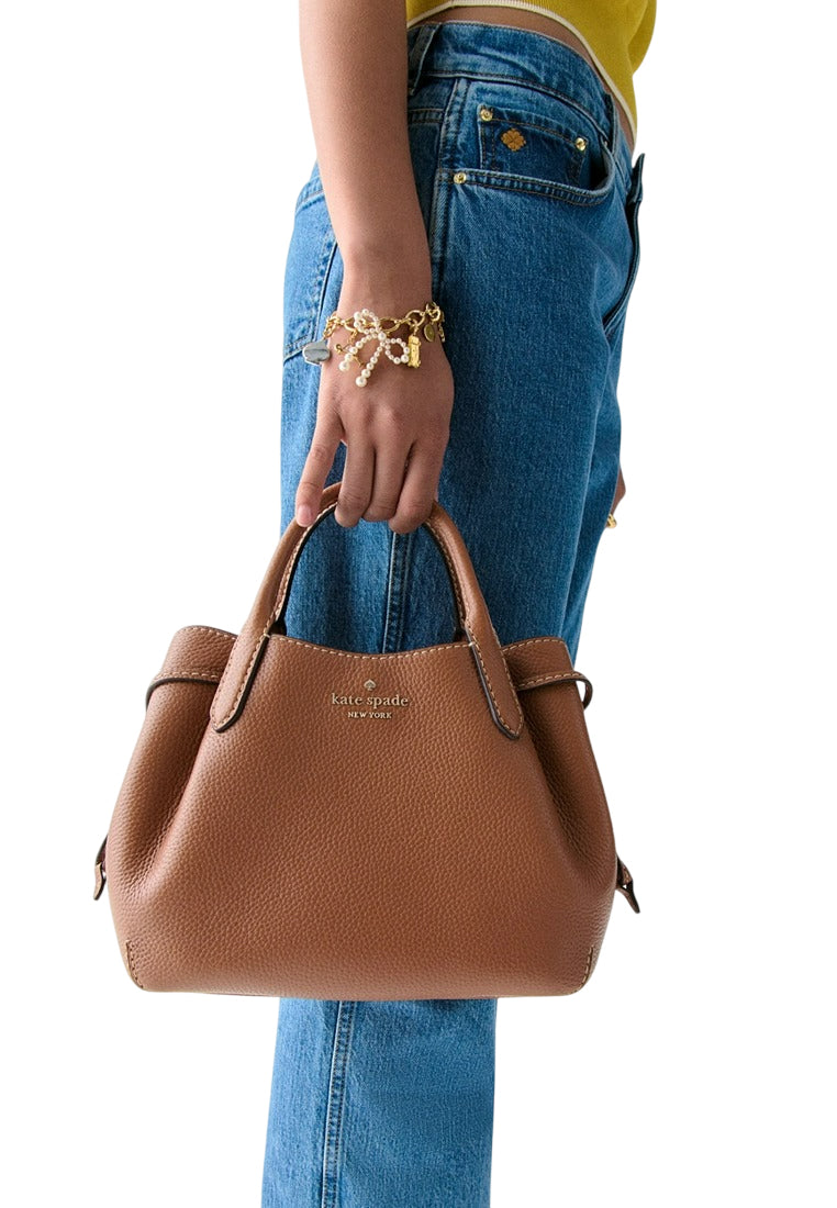 Kate Spade Dumpling Small Satchel With Pick Stitch - Brown