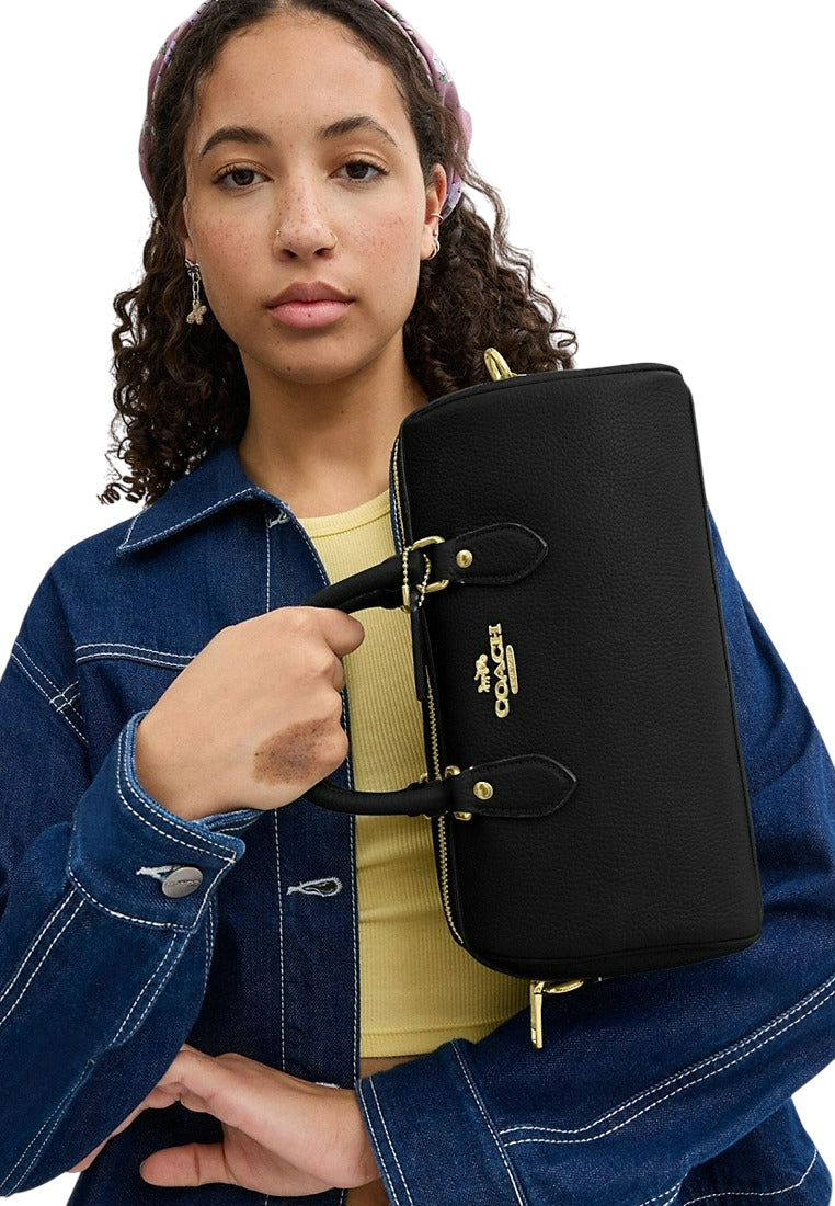 Coach Rowan Long Satchel Bag - Black