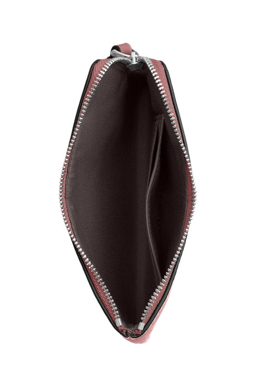 Coach Corner Zip Wristlet In Signature Canvas - Dusty Pink