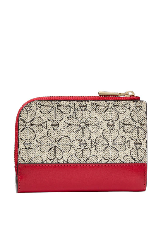 Kate Spade Spade Flower Small Compact Wallet - Cherry Rouge