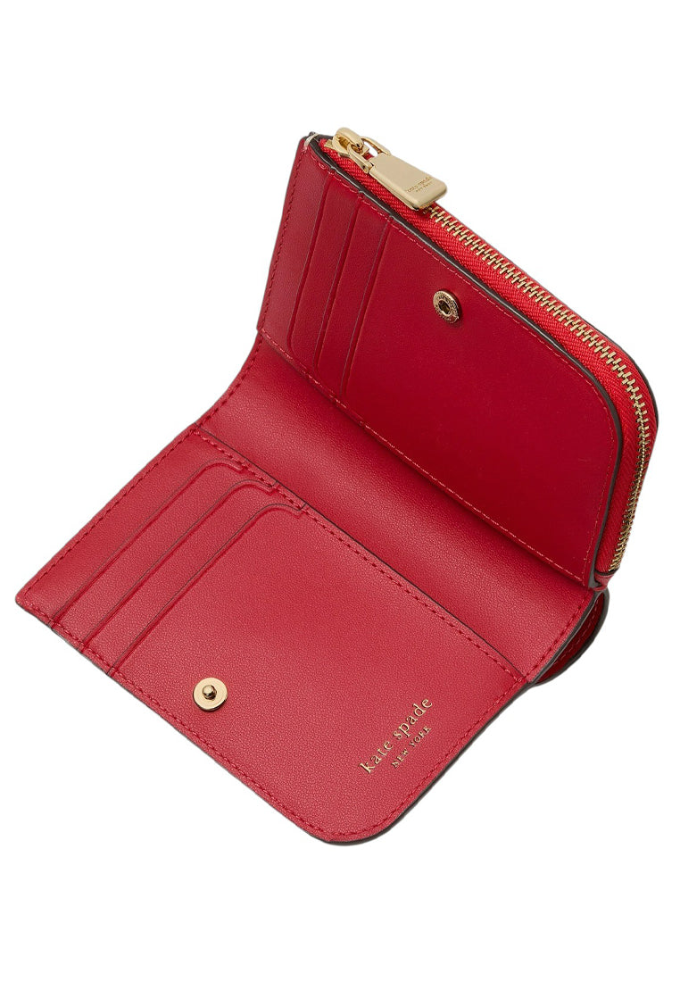 Kate Spade Spade Flower Small Compact Wallet - Cherry Rouge