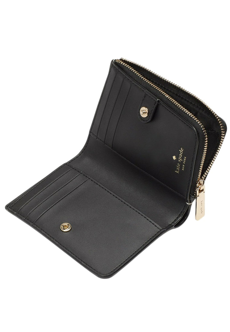 Kate Spade Spade Flower Small L-zip Wallet - Black