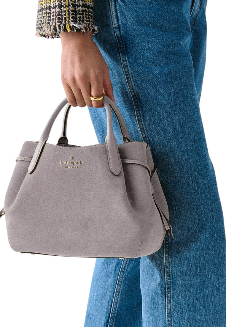Kate Spade Dumpling Suede Small Satchel - Hare Grey