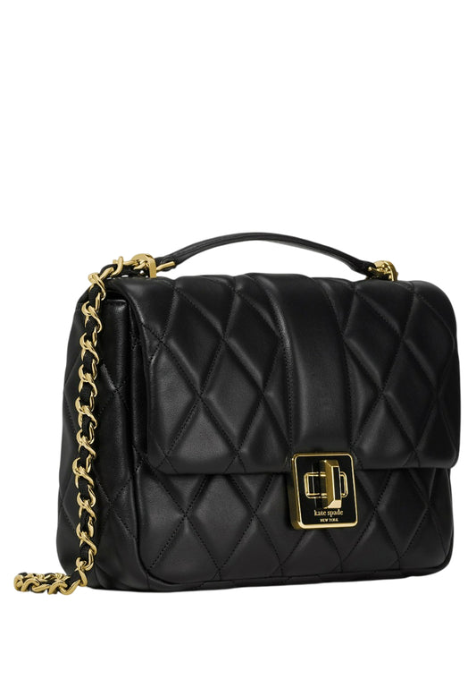 Kate Spade Carey Quilted Small Flap Crossbody Bag - Black