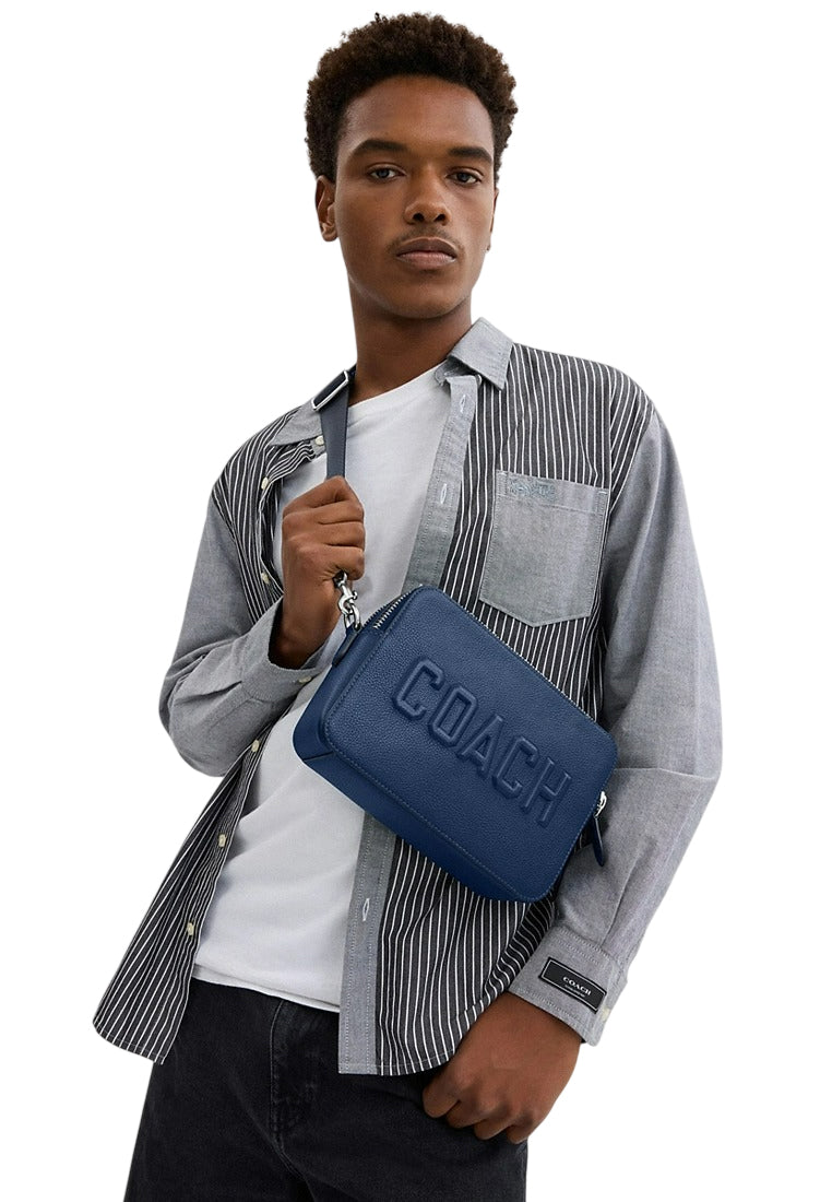 Coach Mens Charter Crossbody Bag 24 With Graphic - Navy
