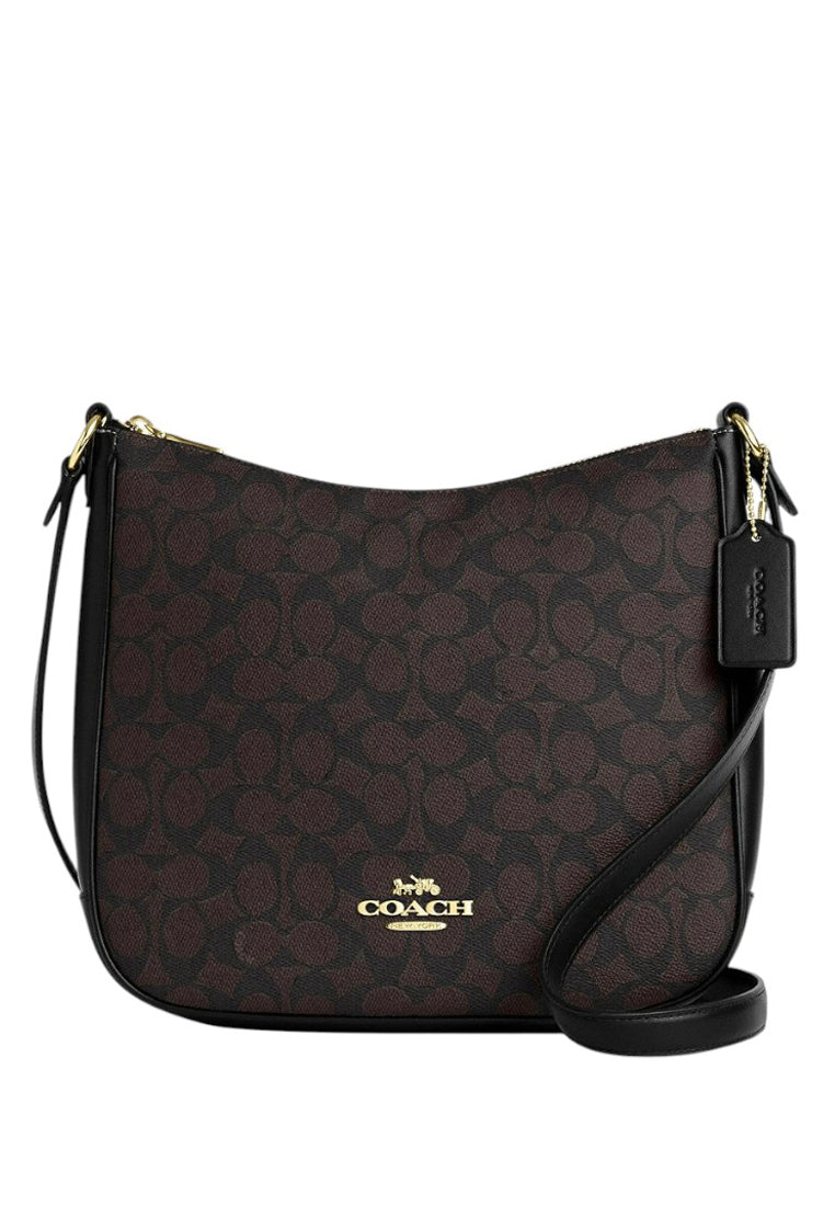Coach Ellie File Bag In Signature Canvas - Walnut/Black – Haute Style ...