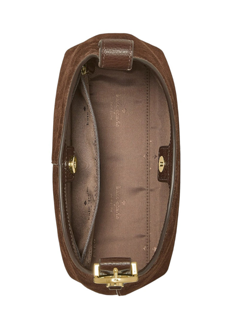 Kate Spade 454 Suede Mini Crossbody - Hot Fudge