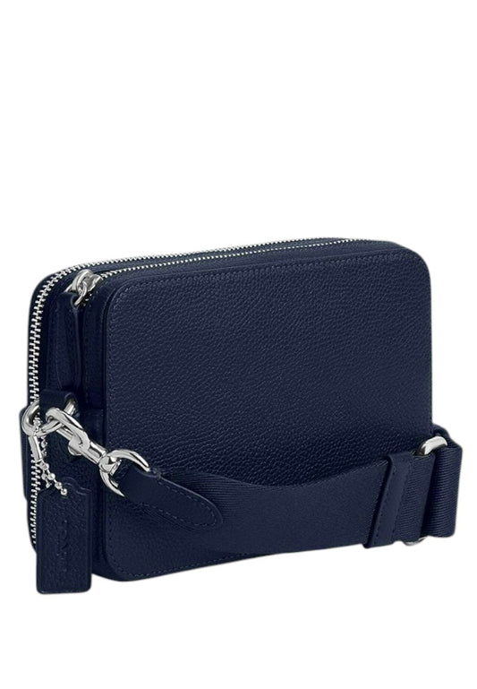 Coach Mens Charter Crossbody Bag 19 With Coach Graphic - Navy