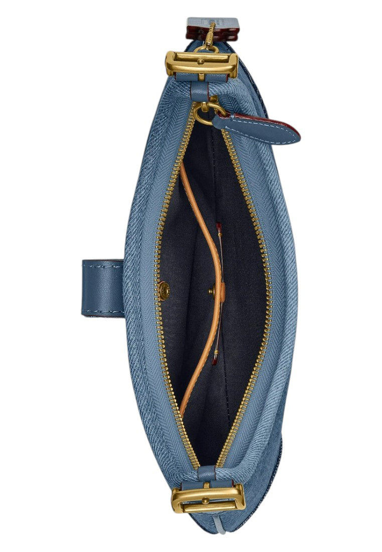 Coach Hamptons Hobo Bag With Repurposed Denim - Navy