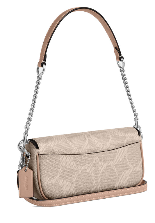 Coach Hailey Flap Bag In Signature Canvas - Sand/Taupe
