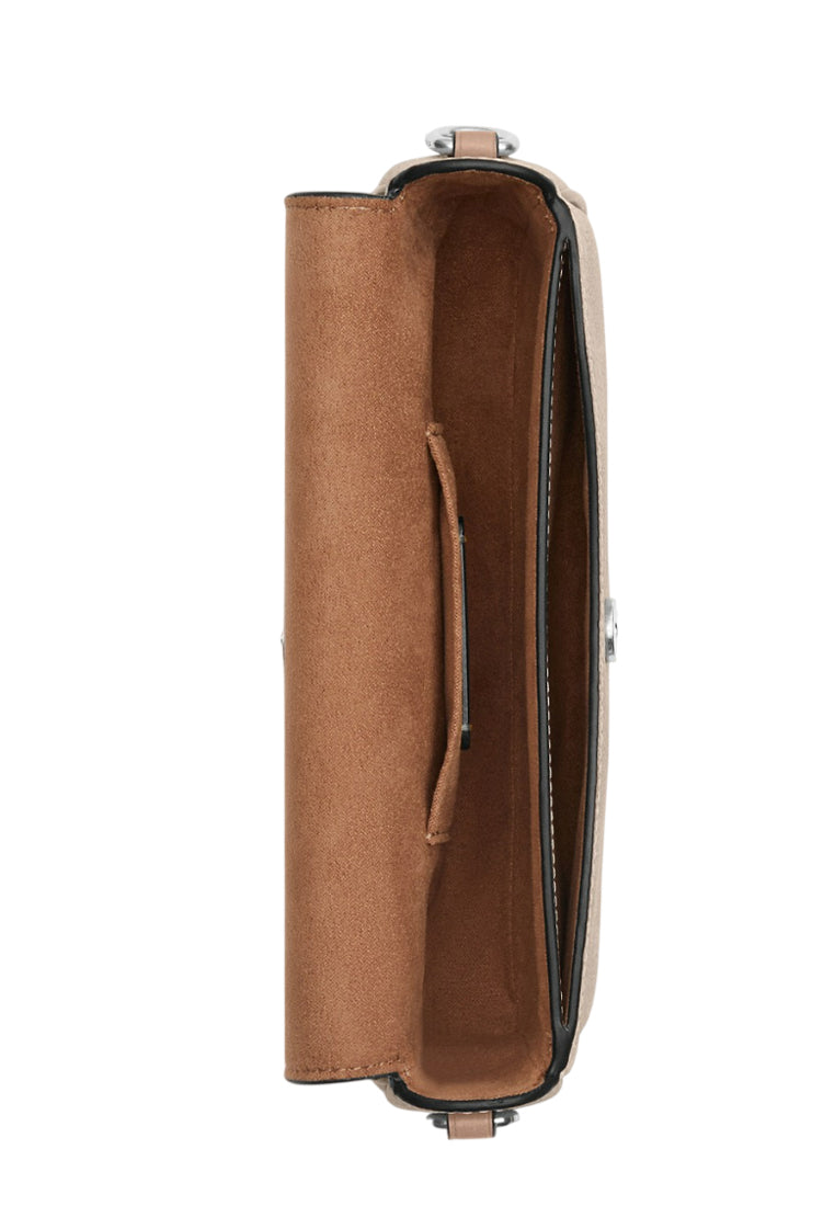 Coach Hailey Flap Bag In Signature Canvas - Sand/Taupe