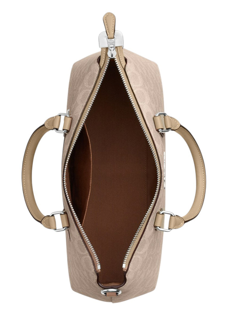 Coach Georgia Satchel Bag In Signature Canvas - Sand/Taupe