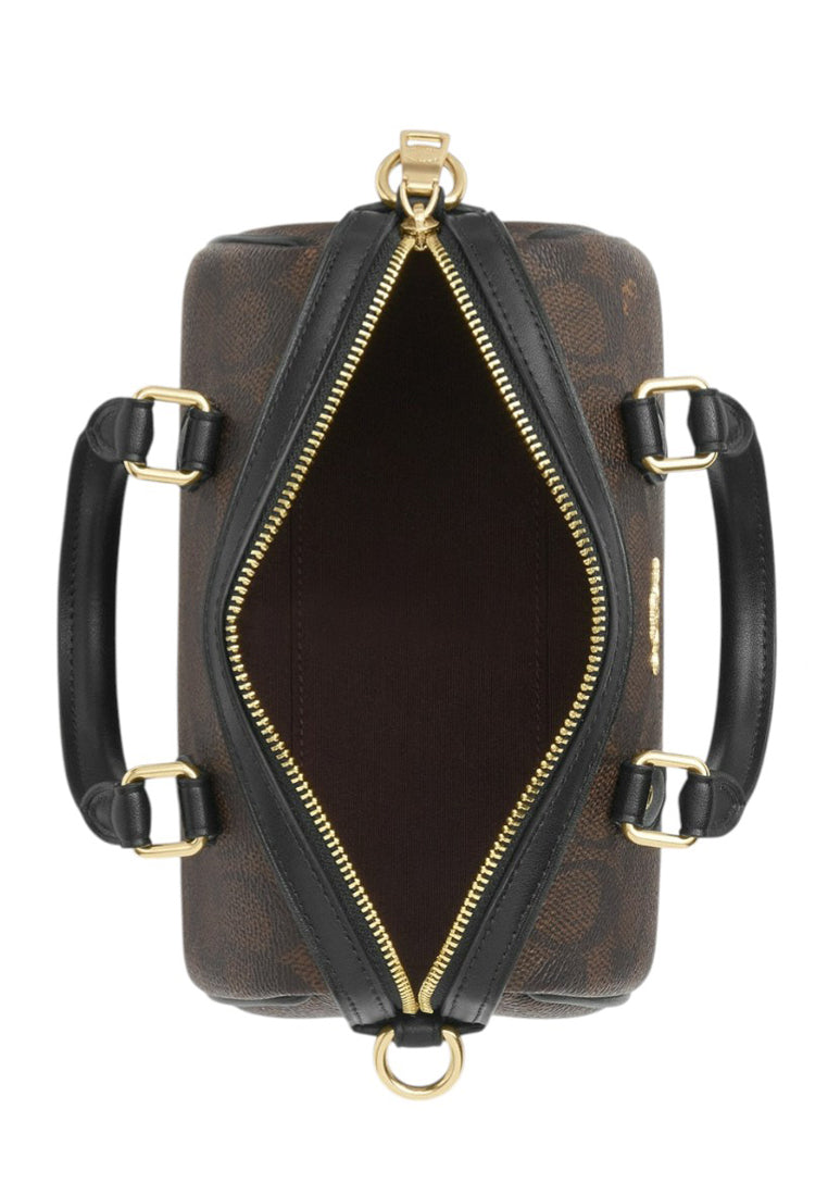 Coach Boxed Mini Rowan Crossbody Bag And Mirror Charm - Walnut/Black