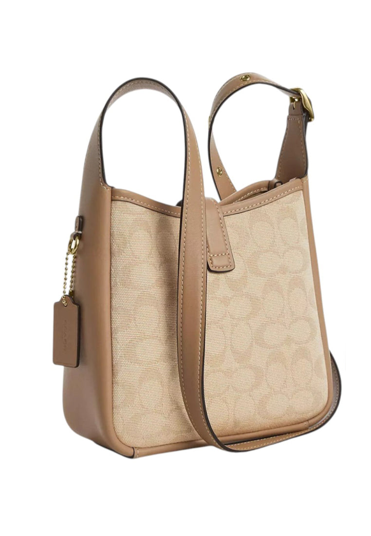 Coach Hadley Mini Crossbody Bag With Signature Canvas - Natural