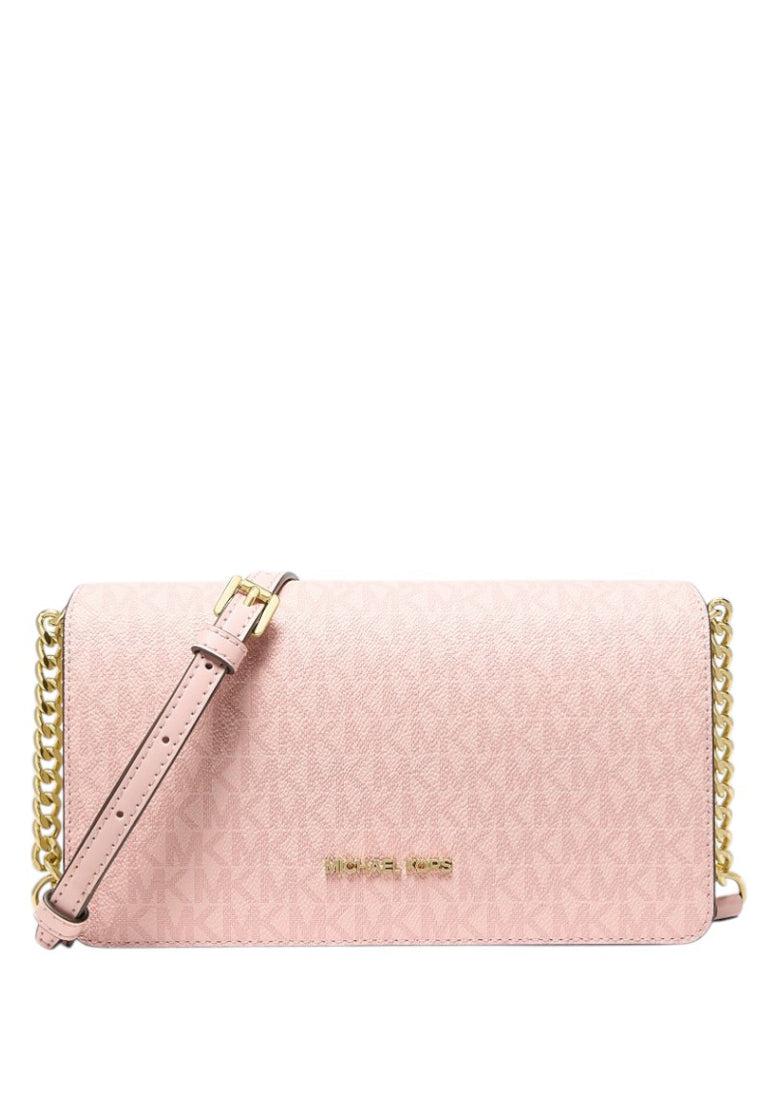 Michael Kors Jet Set Medium Signature Logo Crossbody Bag - Powder Blush