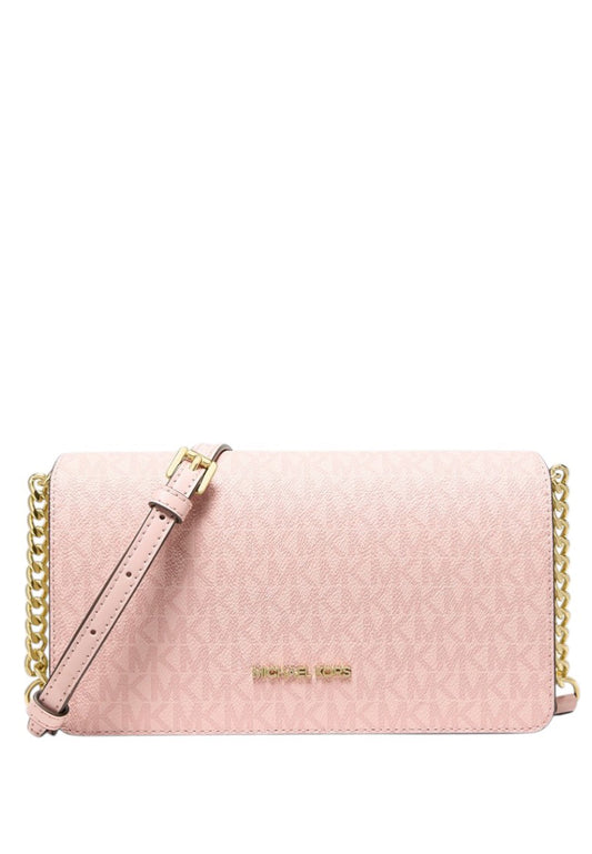 Michael Kors Jet Set Medium Signature Logo Crossbody Bag - Powder Blush