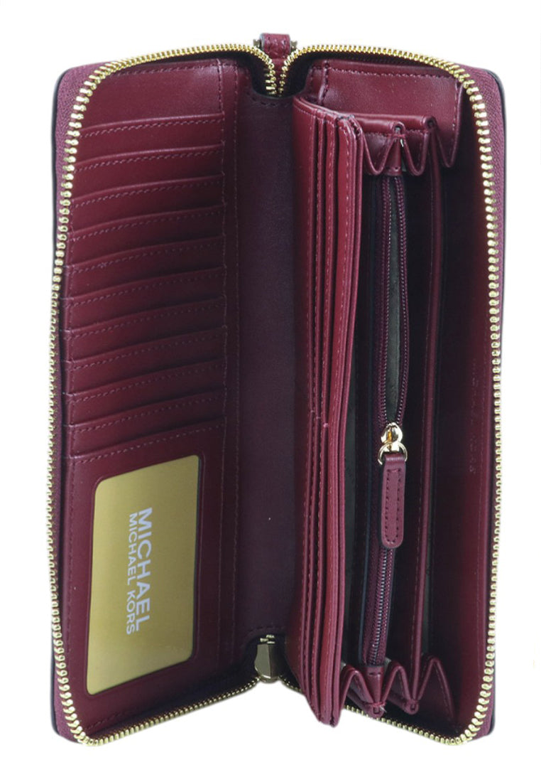 Michael Kors Jet Set Travel Large Continental Wallet - Cherry