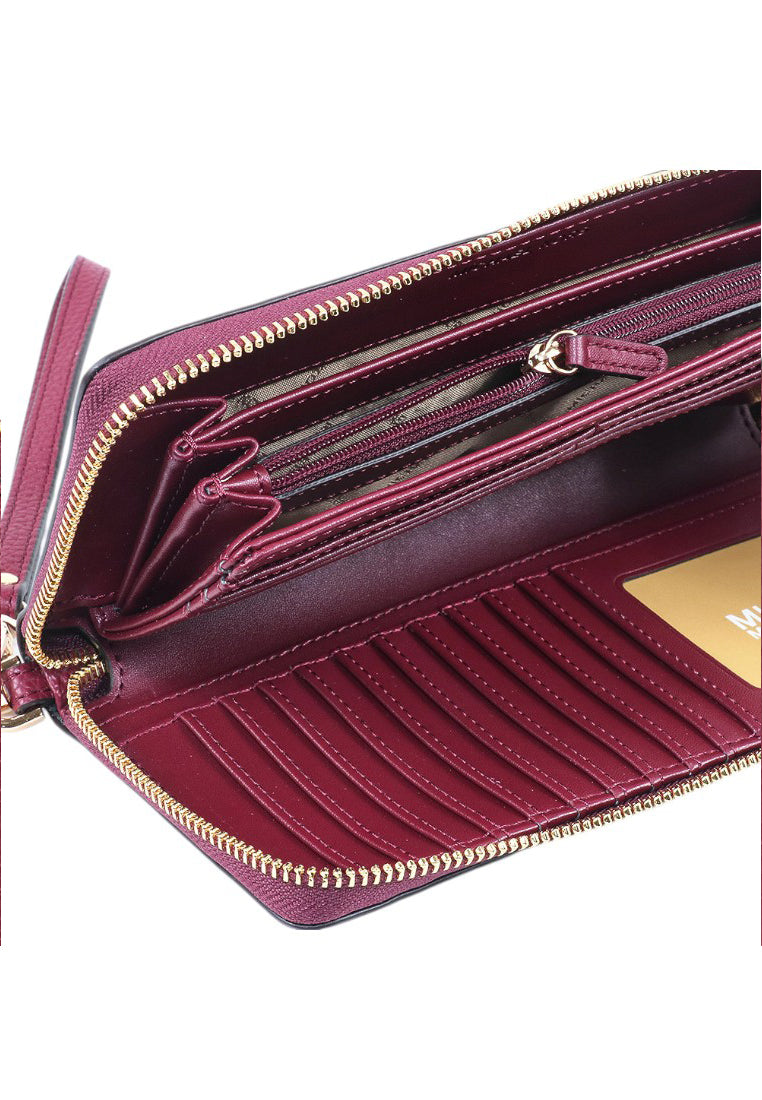 Michael Kors Jet Set Travel Large Continental Wallet - Cherry
