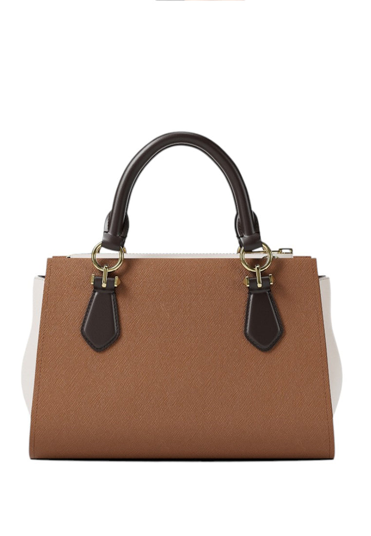 Michael Kors Marilyn Small Color-Block Saffiano Leather Messenger Bag - Brown