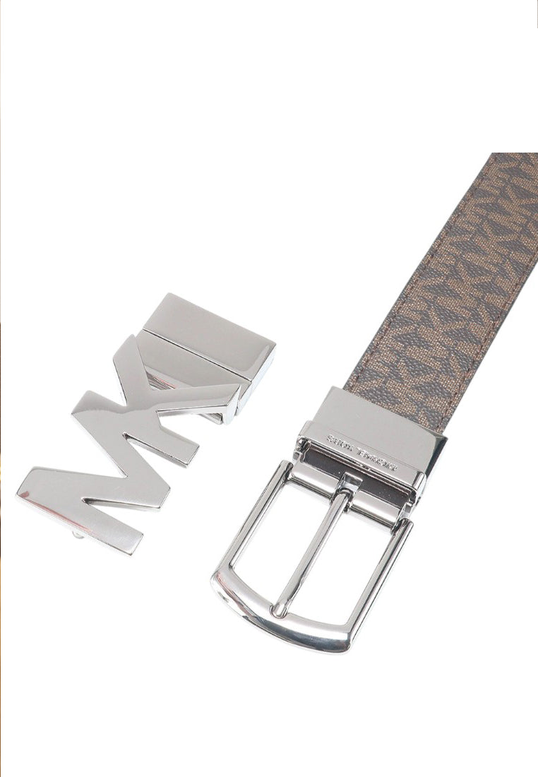 Michael Kors Mens 4-In-1 Logo Belt Box Set - Brown/Black