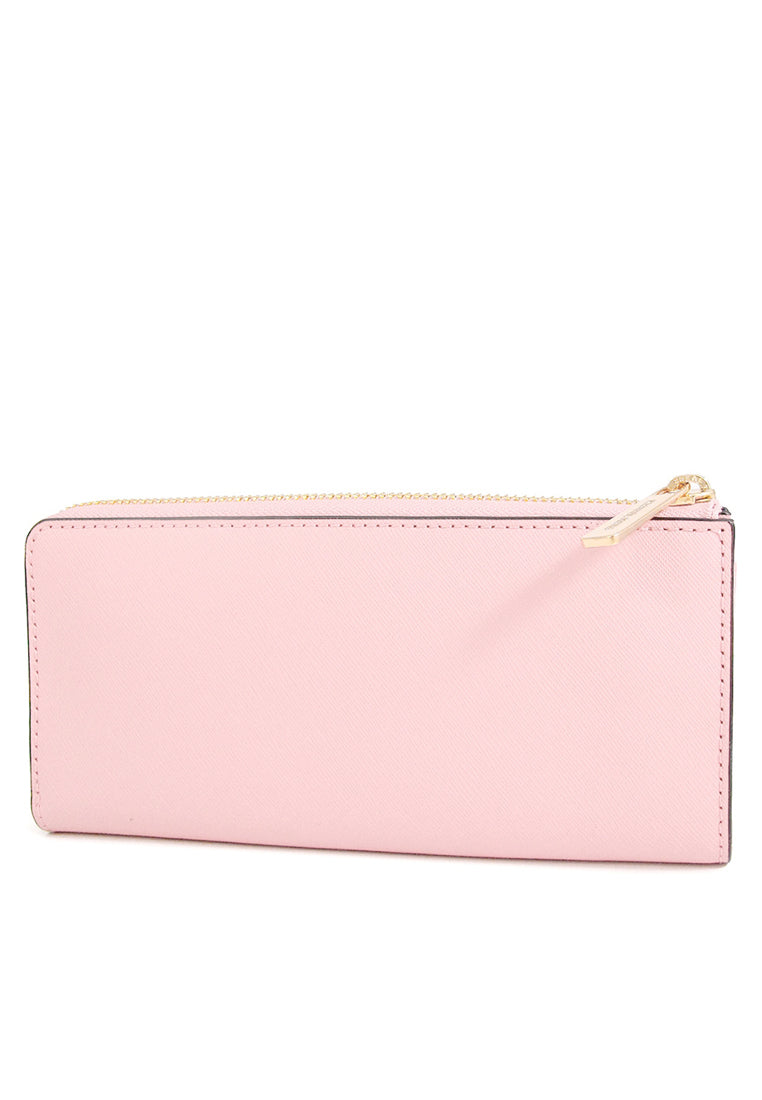 Michael Kors Jet Set Travel Large Saffiano Leather Quarter Zip Wallet - Powder Blush