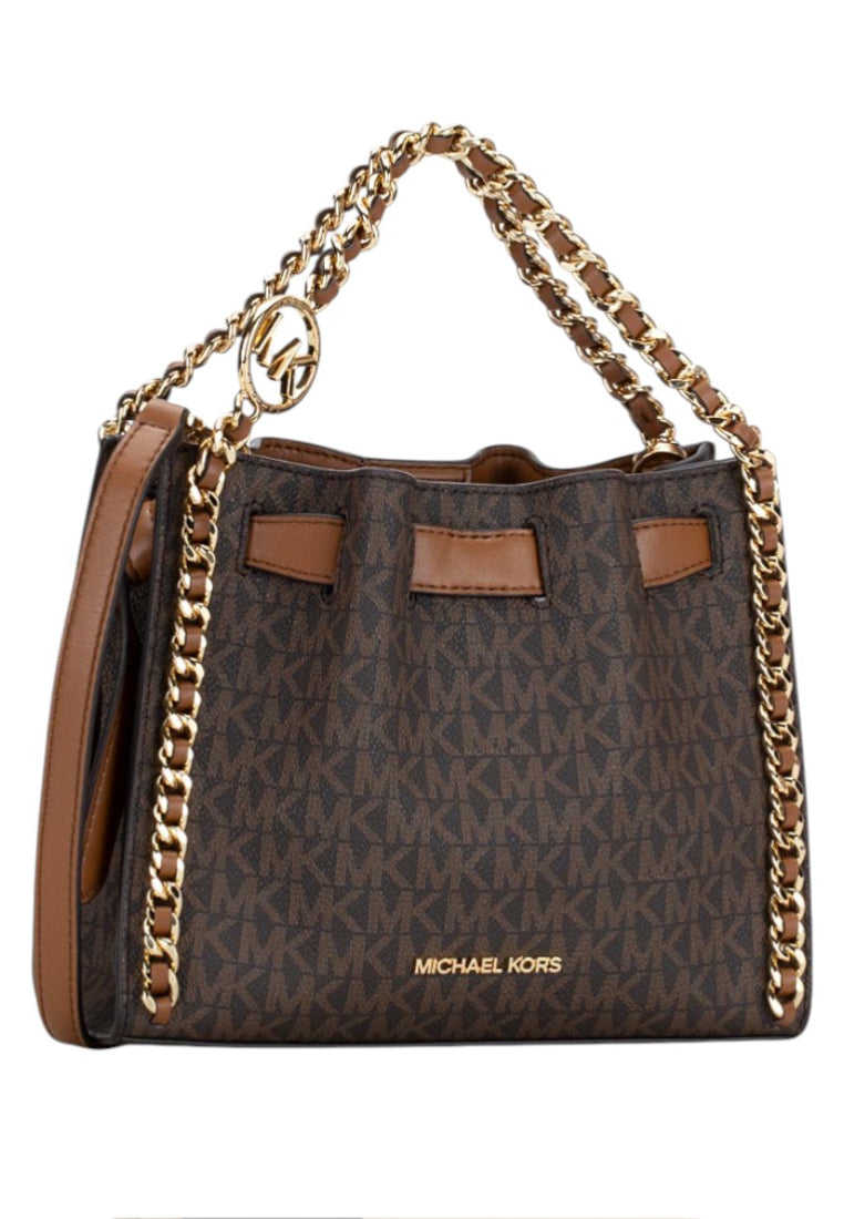 Michael Kors Mina Small Belt Chain Crossbody Bag - Brown