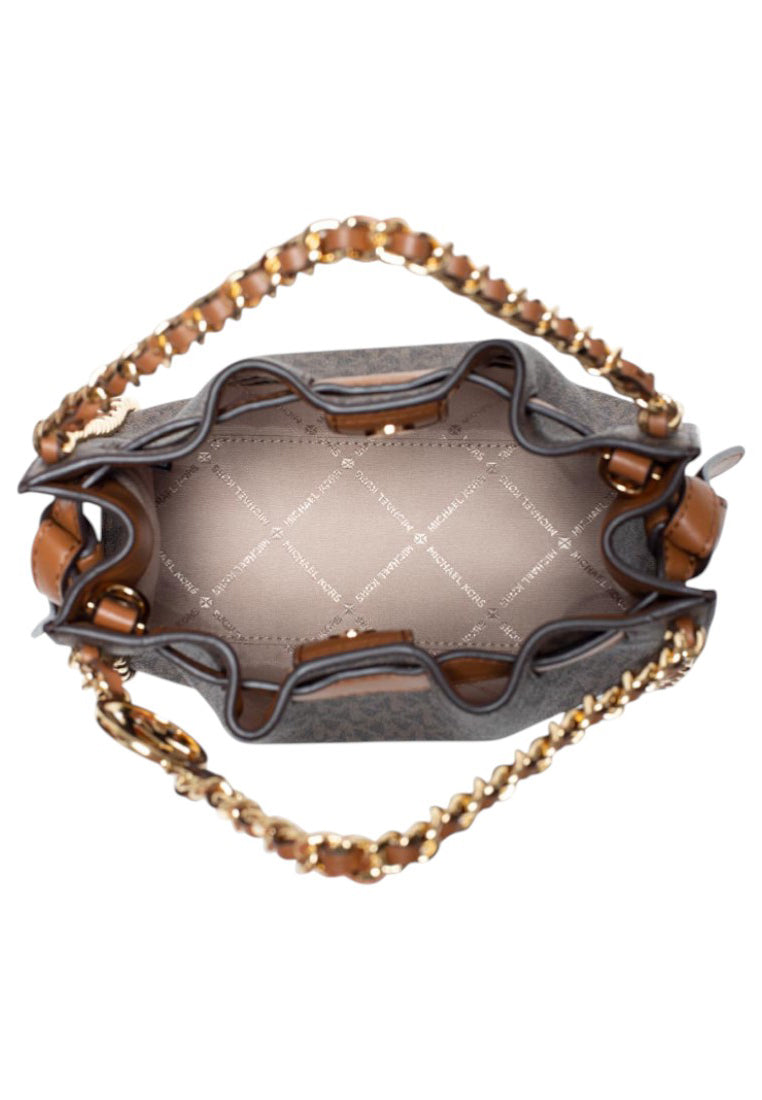 Michael Kors Mina Small Belt Chain Crossbody Bag - Brown