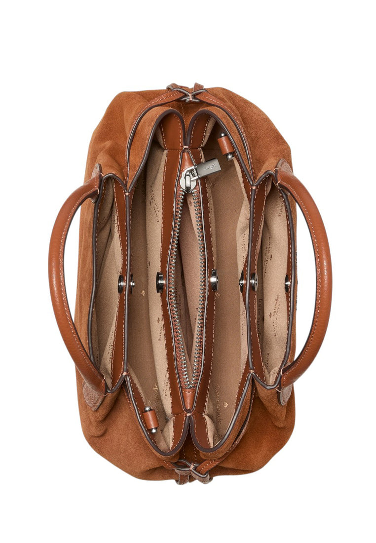 Kate Spade Dumpling Suede Small Satchel - Warm Ginger