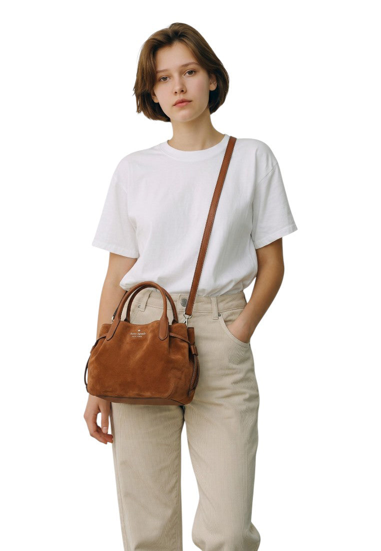 Kate Spade Dumpling Suede Small Satchel - Warm Ginger