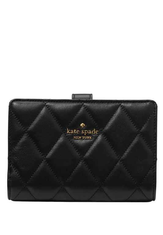 Kate Spade Carey Quilted Medium Bifold Wallet - Black