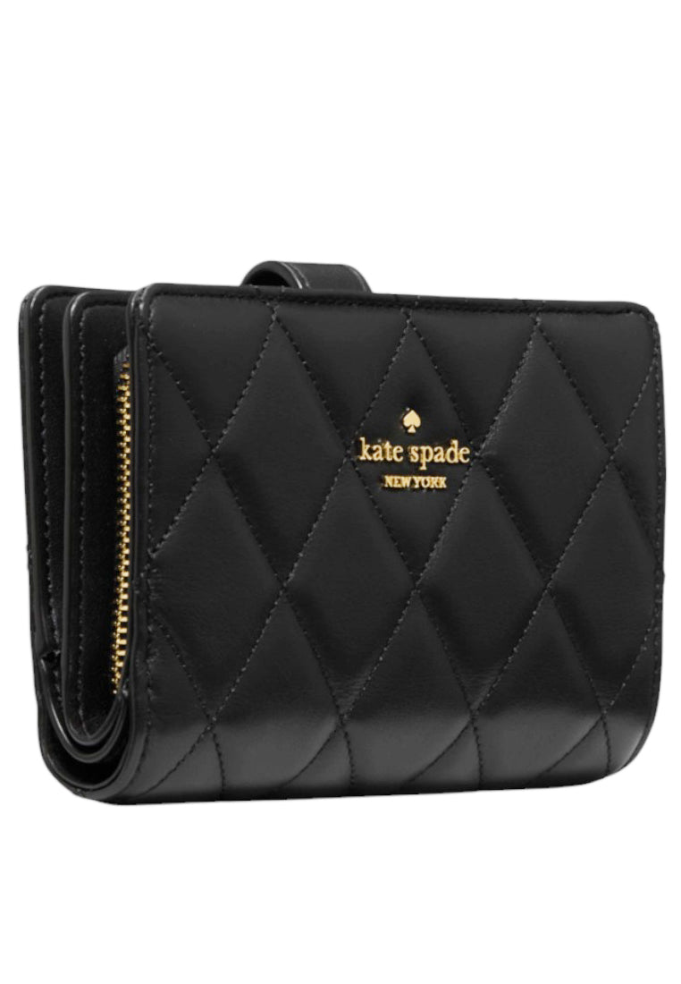 Kate Spade Carey Quilted Medium Bifold Wallet - Black