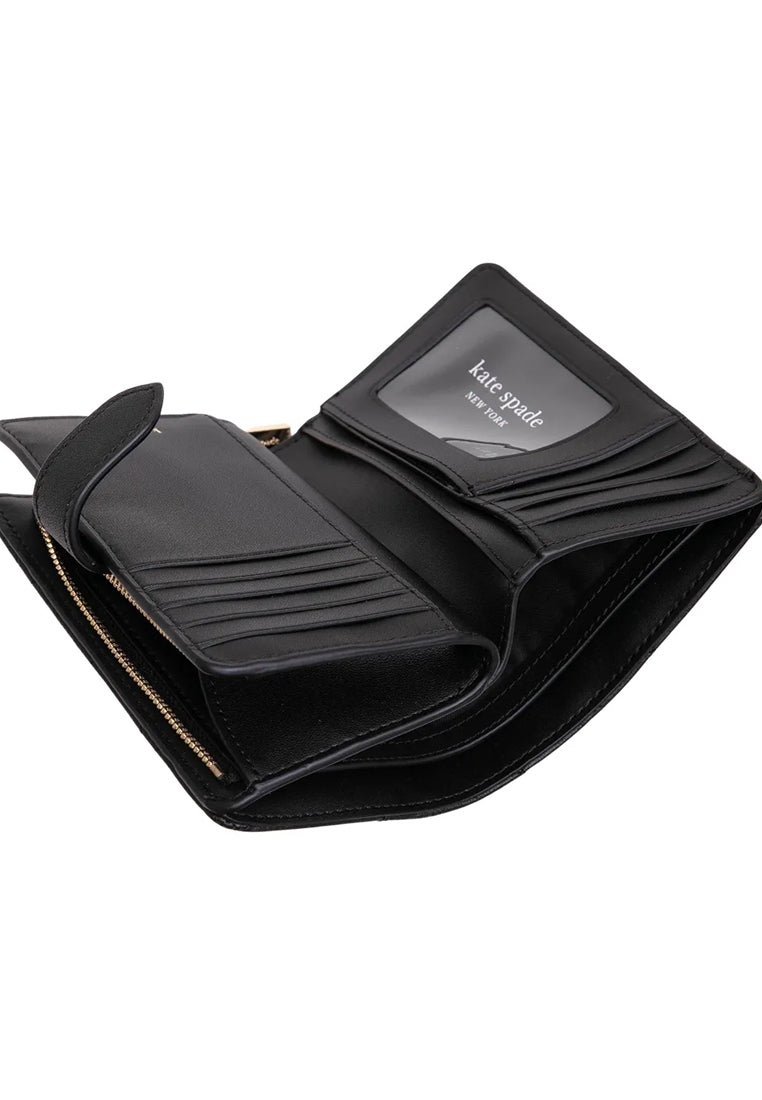 Kate Spade Carey Quilted Medium Bifold Wallet - Black