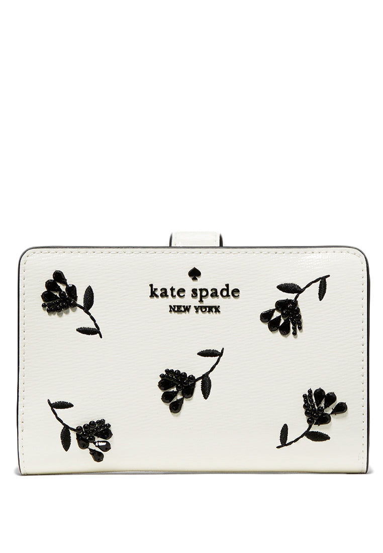 Kate Spade Floral Medium Bifold Wallet - White/Multi