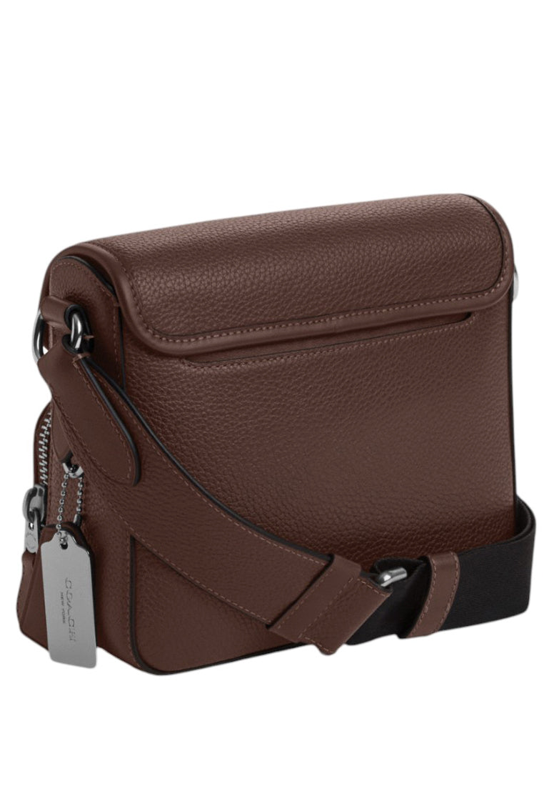 Coach Mens Sullivan Flap Crossbody Bag In Signature Jacquard - Oak Maple