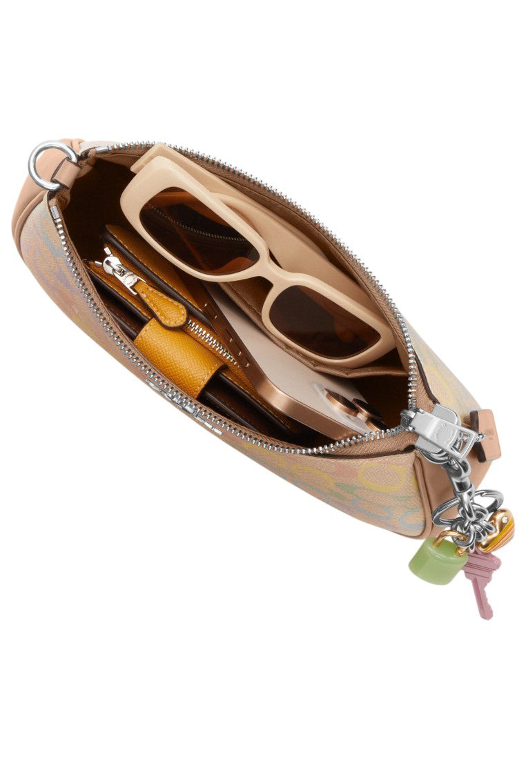 Coach Teri Shoulder Bag In Rainbow Signature Canvas - Sand Multi(SHW)
