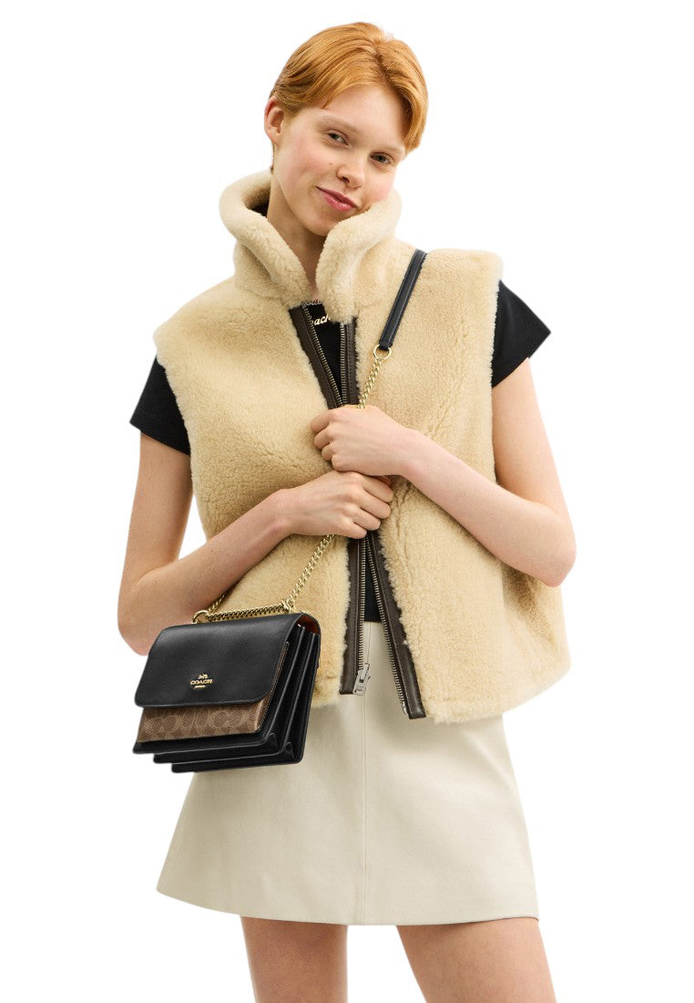 Coach Klare Crossbody Bag In Signature Canvas - Tan/Black Multi