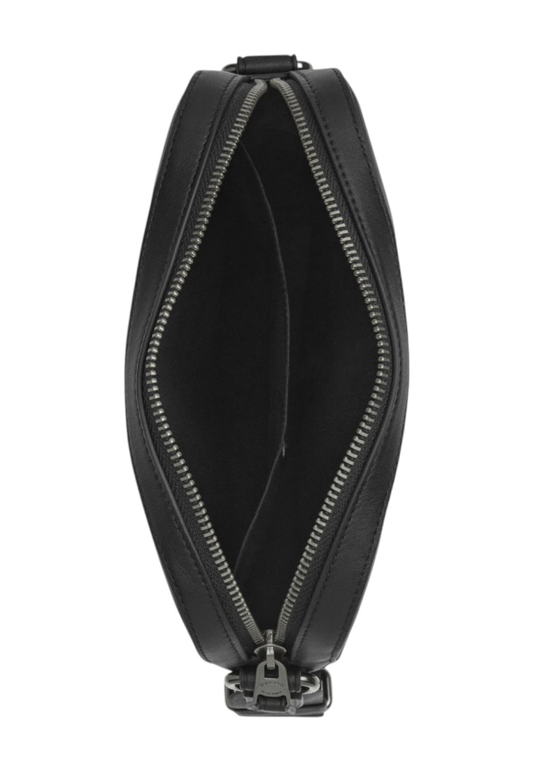 Coach Mens Houston Flight Bag In Signature Canvas - Charcoal/Black