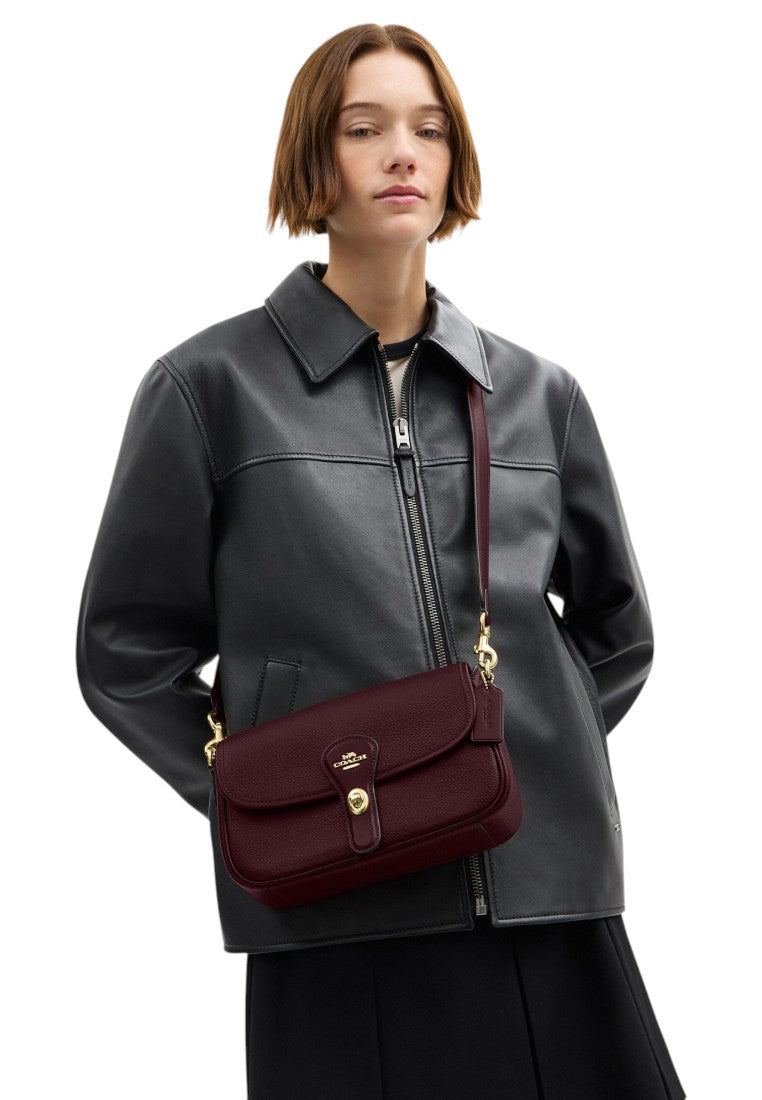 Coach Hadley Shoulder Bag - Dark Wine