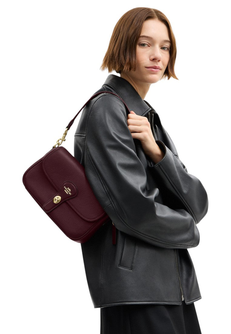 Coach Hadley Shoulder Bag - Dark Wine