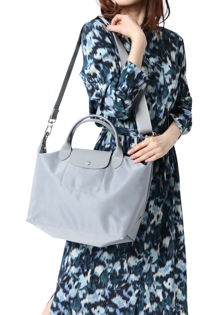 LONGCHAMP Le Pliage Neo Medium Top Handle Handbag - Cement Grey