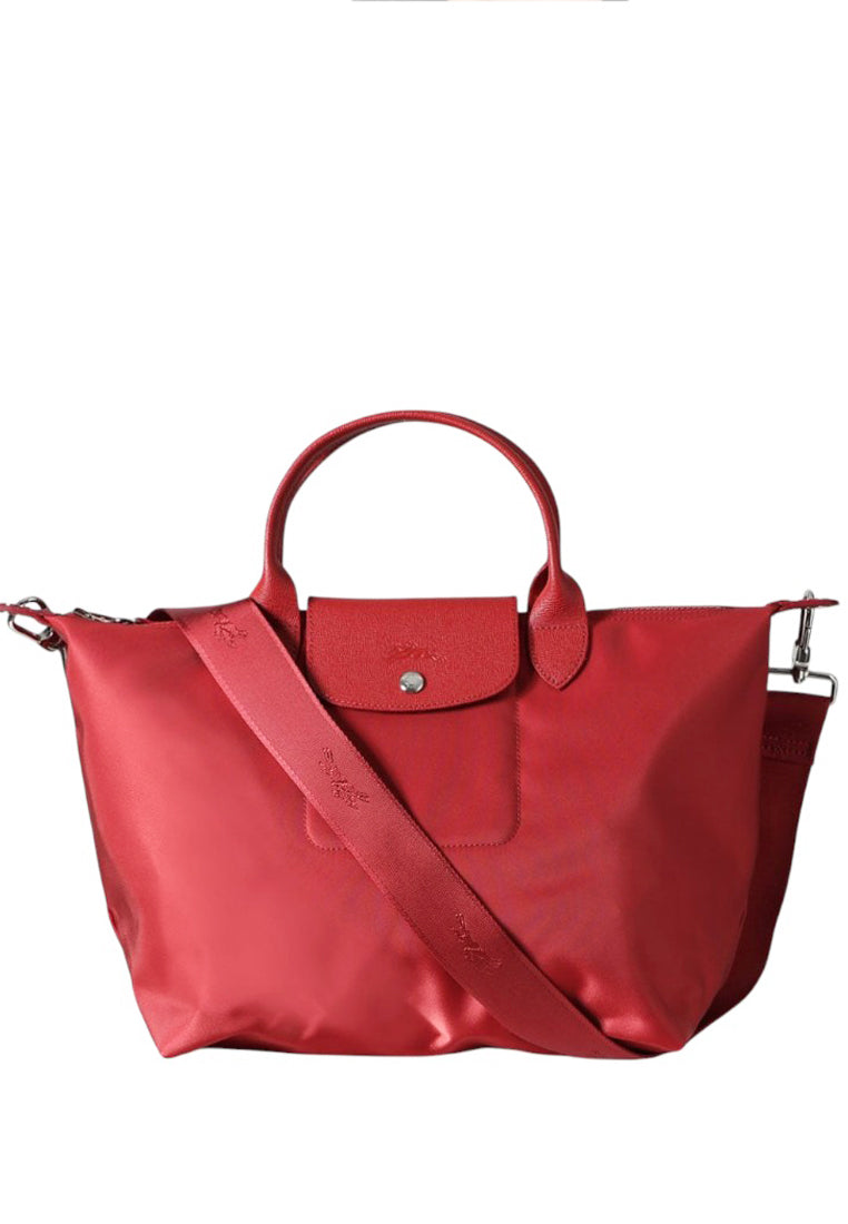 LONGCHAMP Le Pliage Neo Medium Top Handle Handbag - Red/Red