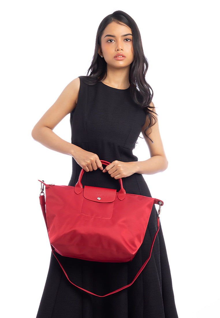 LONGCHAMP Le Pliage Neo Medium Top Handle Handbag - Red/Red