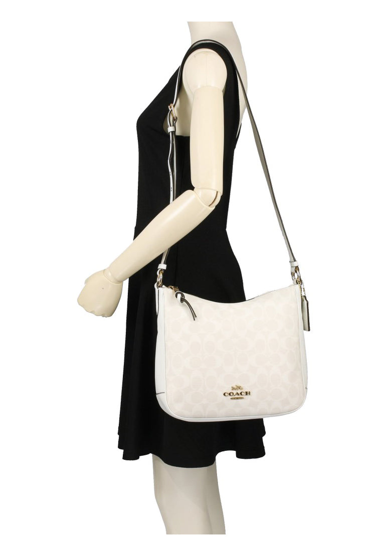 Coach [DEFECTS] Ellie File Bag In Signature Canvas - White